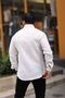 Men's 100% Cotton Linen Look Long Sleeve Summer Shirt - 5