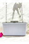 Silver Stone Handle Color Non-Marking Striped Satin Crystal Stone Women's Evening Dress Bag - 5