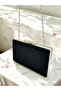 Black Stone Handle Glittered Satin over Platinum Crystal Stone Decorated Women's Evening Dress Bag - 6