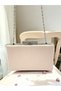 Skin Nude Stone Handle Silvery Satin Platinum Crystal Stone Decorated Women's Evening Dress Bag - 5