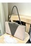 Skin Nude Stone Handle Silvery Satin Platinum Crystal Stone Decorated Women's Evening Dress Bag