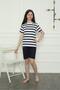 Fashion Stripe Girl's Combed Cotton Shorts Pajama Set 20406