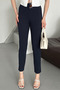Women's Lia High Waist Pencil Carrot Model Skinny Leg Crepe Fabric Trousers
