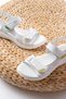 Dm-363 White Helmet Velcro Stitched Daily Women's Sandals - 4
