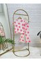Girl's Pink Floral Patterned Twill Fabric T-Shirt Leggings (Spanish) Bottom Top Set - 3