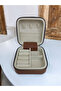 Small Size (11×11) Organizer Jewelry Storage Box Travel Jewelry Bag Leather Wooden Case - 3