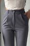 Women's Elise High-Waist Tapered-Leg Shaping Stretch Fabric Trousers with Elastic Back - 3