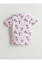 Pink Printed Girl's Shorts Pajama Set - 3