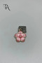 Pink Sakura Flower Dangle Italian Charm 1 Piece Steel - 2