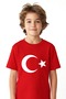 Turkish Flag Moon Star Printed Red Short Sleeve T-Shirt (23 April 19 May)