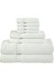 8 Piece 100% Combed Cotton 550 GSM Highly Absorbent Towel Set - White