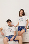 Kadın Beyaz %100 Pamuklu Avokado Desenli Şortlu Örme Pijama Takımı THMSS25PT00294 - 2