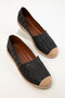 Black Wicker Women's Ballerinas 20450