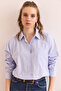 Women's Blue Single Pocket Regular Fit Cotton Shirt Gml- 19001307 - 3