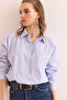 Women's Blue Single Pocket Regular Fit Cotton Shirt Gml- 19001307 - 4