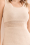 Women's Ecru Tight Braided Waist Detailed Mini Cotton Dress Elb- 19002361 - 6