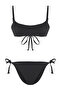 Siyah Simli Bralette Kaplı Regular Normal Bel Bikini Takımı TBESS25BT00103 - 4