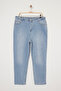 Light Blue High Waist Comfort/Medium Stretch Mom Fit Plus Size Jeans Tbbss25Cj00004 - 9