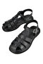 Women's Genuine Leather Sandals 1511047 Z600 Black - 5