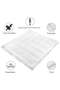 COTTON WHITE HOTEL QUALITY FIBER FILLED 180 X 200 X 10 CM MATTRESS TOPPER WITH BLACK PIPING - 2