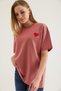 Crew Neck Short Sleeve Basic Tshirt Powder - 2