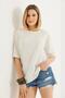 Crew Neck Short Sleeve Basic Tshirt White - 4