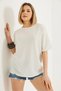 Crew Neck Short Sleeve Basic Tshirt White - 2