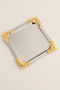 Alvio Stainless Square 4 Corner Yellow Flower Detailed Presentation Tray Silver 1 Piece - 6