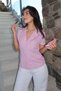 Rosa Gingham-Damenhemd Mg2359 - 5