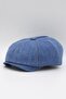 Men's Cap British Summer Denim Newsboy Hat - Blue