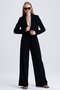 Women's Tied Crop Jacket and Belted Palazzo Trousers Two Piece Set - 2