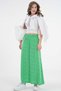 Green Floral High Waist Woven Skirt with Elastic Waist - 5
