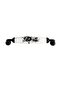 Black Metal-Genuine Porcelain Black Flower Pattern 128 mm Furniture/Cabinet/Garment Closet/Cap/Kitchen Handle - 5