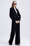 Women's Tied Crop Jacket and Belted Palazzo Trousers Two Piece Set - 4