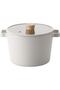 Fika Cast Iron 5-Piece Beige Colored Pot Set with Glass Lid - 4