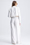 Women's Tied Crop Jacket and Belted Palazzo Trousers Two Piece Set - 6