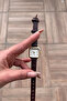 Minimal Square Case Women's Wristwatch with Brown Cord - 4