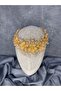 Crystal Beaded Bridal Crown for Henna Night Nileda Model Honey Color - 3