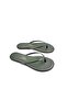 Classic Women's Khaki Green Stylish Flip Flops - 4