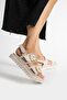 Wedge Heeled Double Strap Buckle Women's Sandals Orthopedic Comfortable Sole - 3
