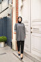 Women's Mercerized Bow and Stone Premium Quality Hijab Tunic - 5
