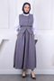 Smoked Belted Vest Skirt Suit