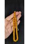 Sikma Stick Amber Praying Beads Dark Yellow Color Capsule Cut T-398 - 3