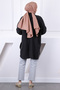 Black Collar Stone Wire Pocket Oversize Shirt - 4