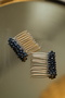 2 Pieces Navy Blue Mini Comb Buckle, Engagement Buckle - 4
