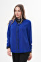 Women's Large Size Collar Cuff Plated Detachable and Installable Butterfly Bow Detailed Shirt G0060 - 3