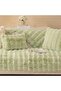Soft And Comfortable Faux Fur Green 3Pc 210x90Cm Sofa Cover/Topper - 2