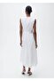 Embroidered dress with side slits - 4