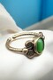 Copper Cat Eye Green Elegant Design Trend Quality Ring Adjustable (Gift, Special Day, Trend) - 3