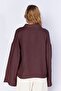 Plum Sleeves Loose Washed Muslin Oversize Comfortable Fit Women's Basic Shirt |   Mks 166881 -01-6881 - 5